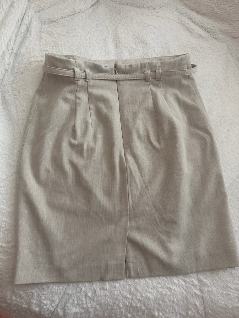 Women’s Beige Belted mini Pencil Skirt